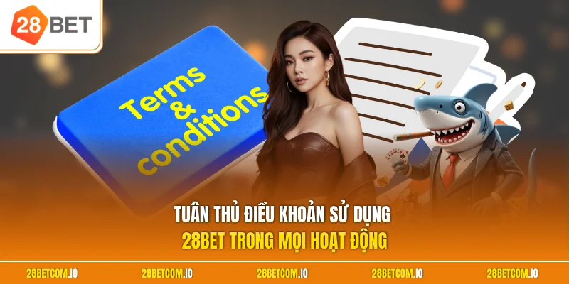 Tuân thủ điều khoản sử dụng 28BET khi sử dụng dịch vụ